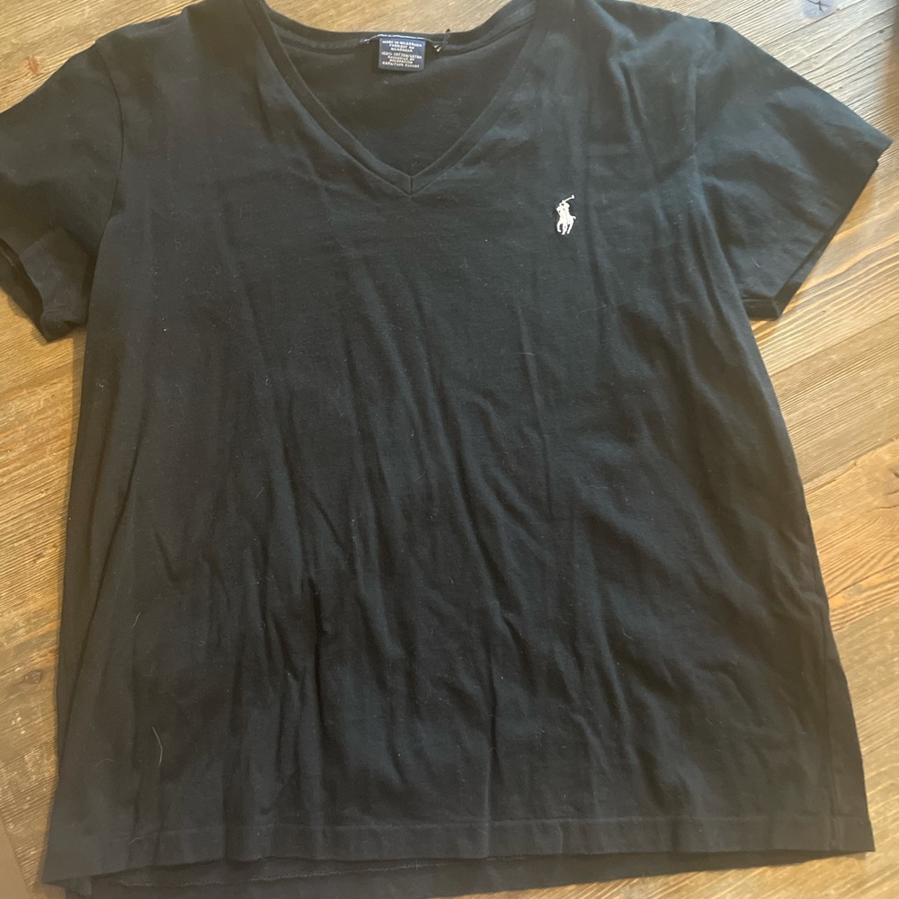 Black Ralph Lauren t-shirt, white logo